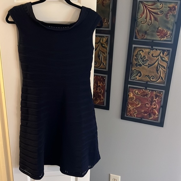 Eliza J..Navy Cap Sleeve or‎ off-the-shoulder minidress - Picture 2 of 10